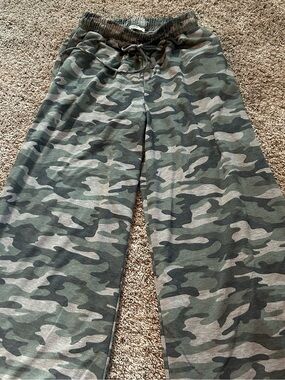 Three Bird Nest Gray and Olive Camo Lounge Pants